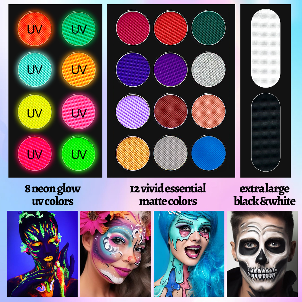 22 Color Face Body Painting Ki - Cosplay Prop Paint のレビューと価格