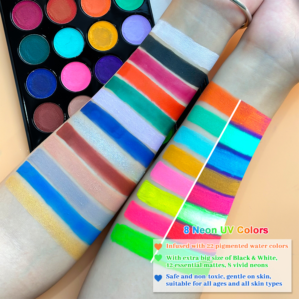 22 Color Face Body Painting Ki - Cosplay Prop Paint のレビューと価格