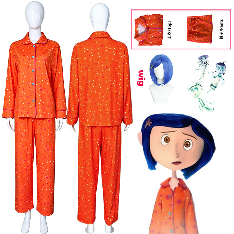 Movie Coraline Cosplay Pajamas - Prop De Cosplay のレビューと価格