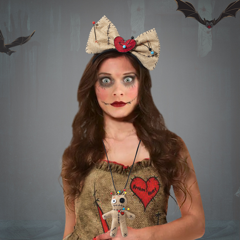 Voodoo Doll Costume Bow Headba - Voodoo Cosplay And Prop のレビューと価格
