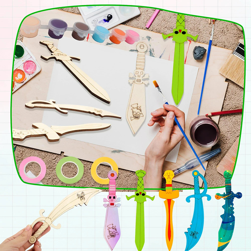 Wooden DIY Drawing Pirate Wood - Cosplay Prop Paint のレビューと価格