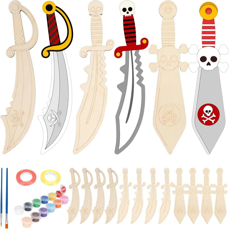 Wooden DIY Drawing Pirate Wood - Cosplay Prop Paint のレビューと価格