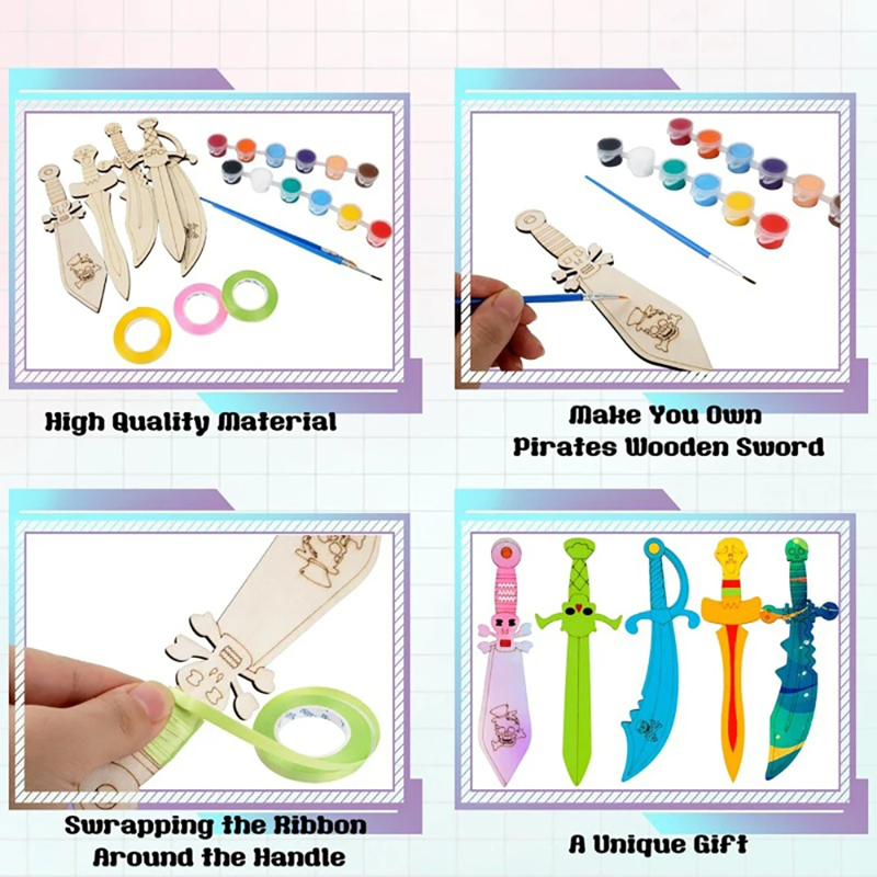 Wooden DIY Drawing Pirate Wood - Cosplay Prop Paint のレビューと価格