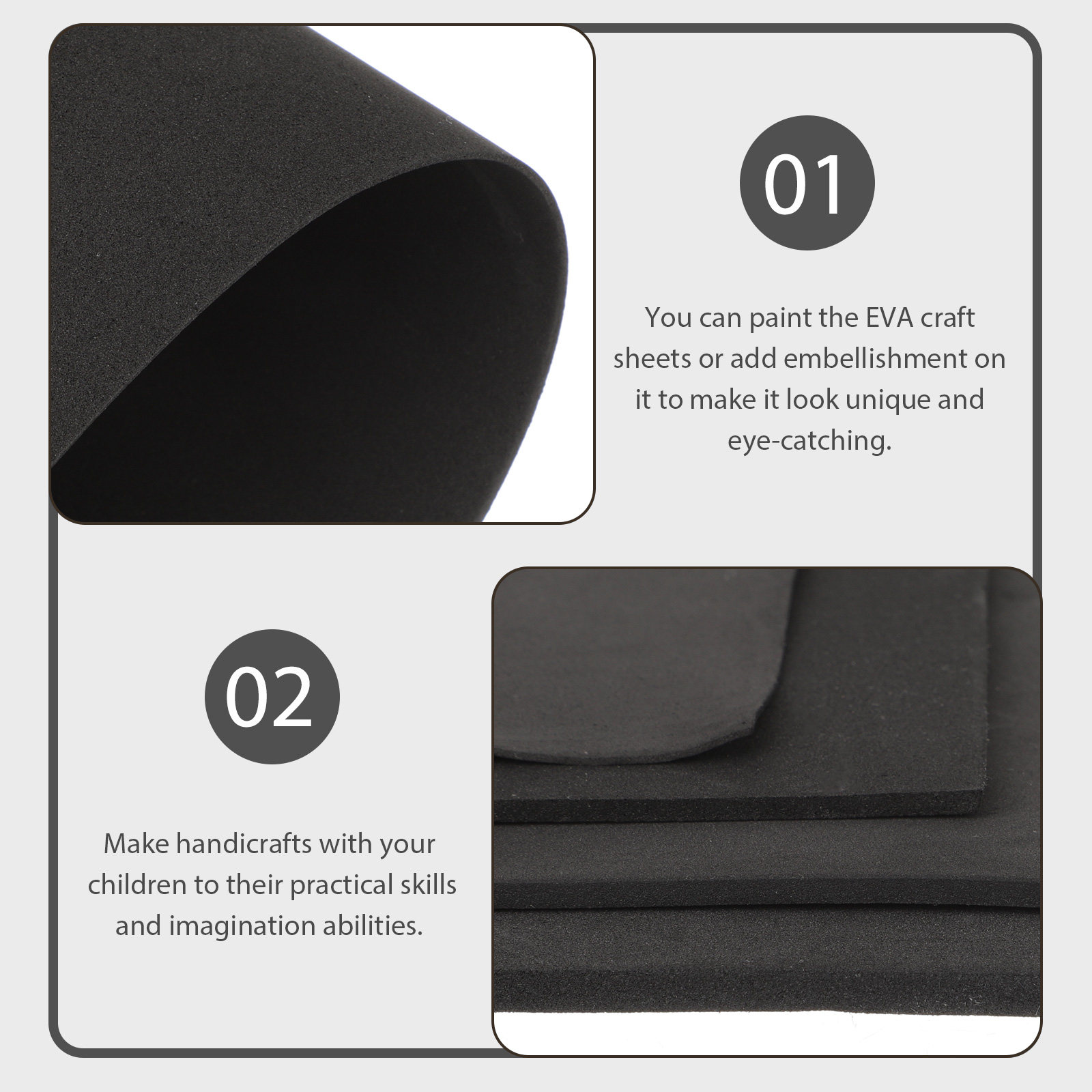 4Pcs Foam Board Sheets Eva Cra - Cosplay Props Eva Foam のレビューと価格