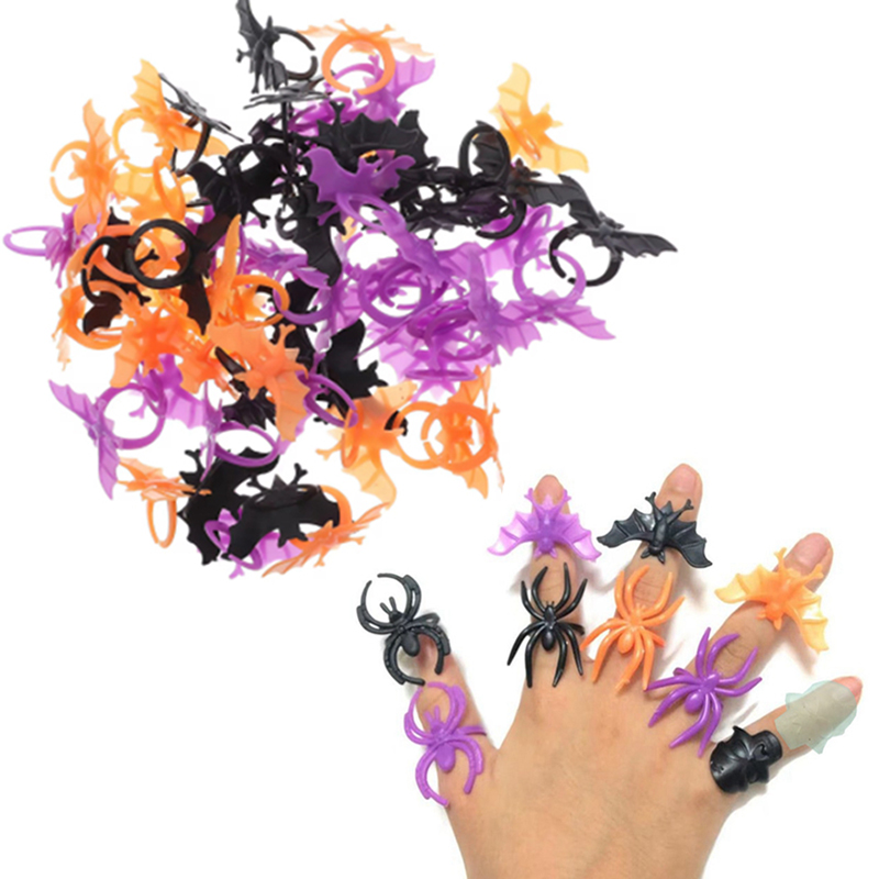 30/60pcs Bat Spider Rings Gift - Cosplay Prop Filler のレビューと価格