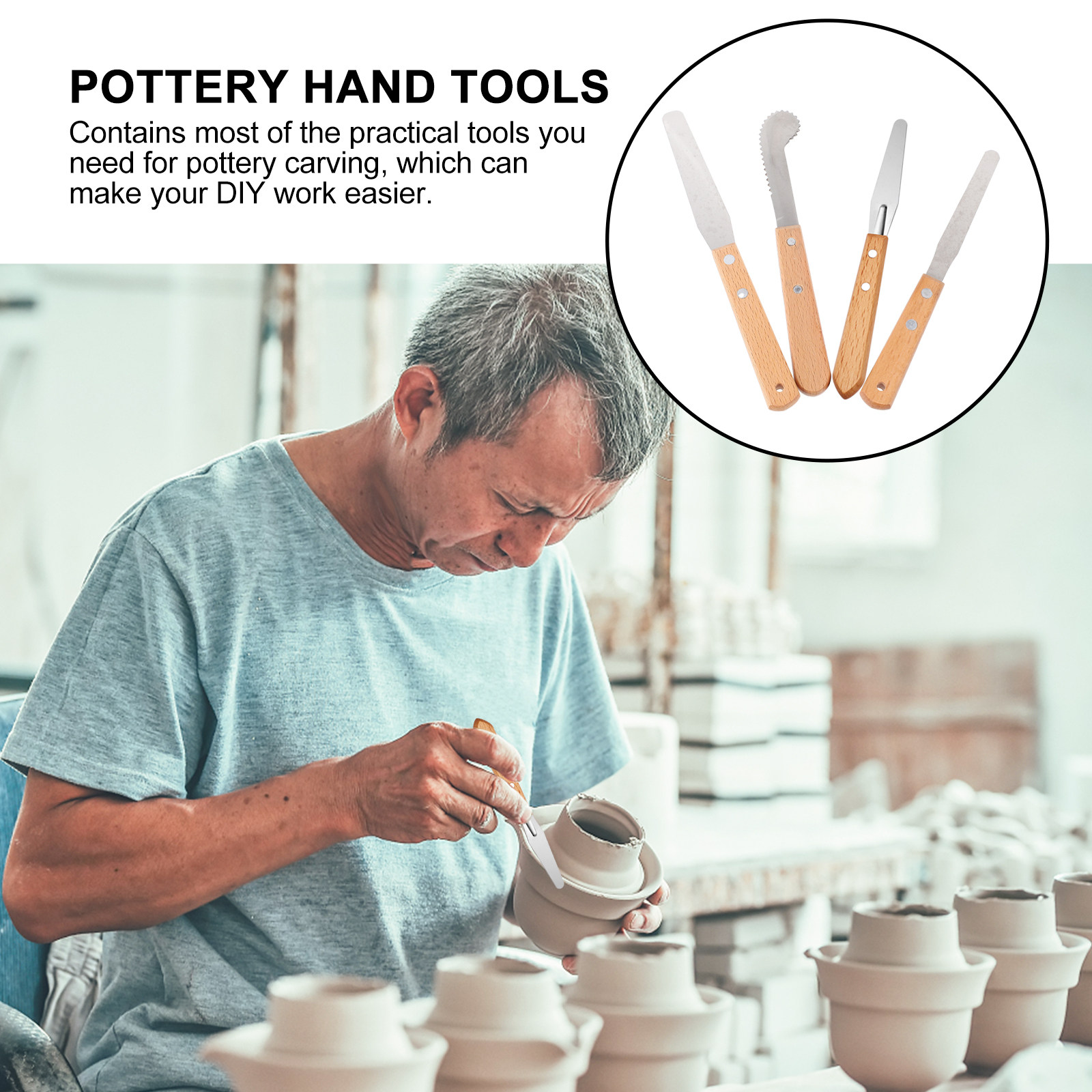 4Pcs Stainless Steel Palette K - Craft Knife Set のレビューと価格