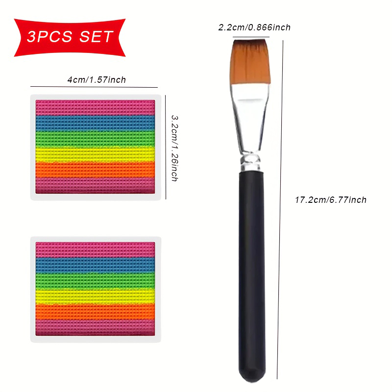 Rainbow Face and Body Paint Se - Cosplay Prop Paint のレビューと価格