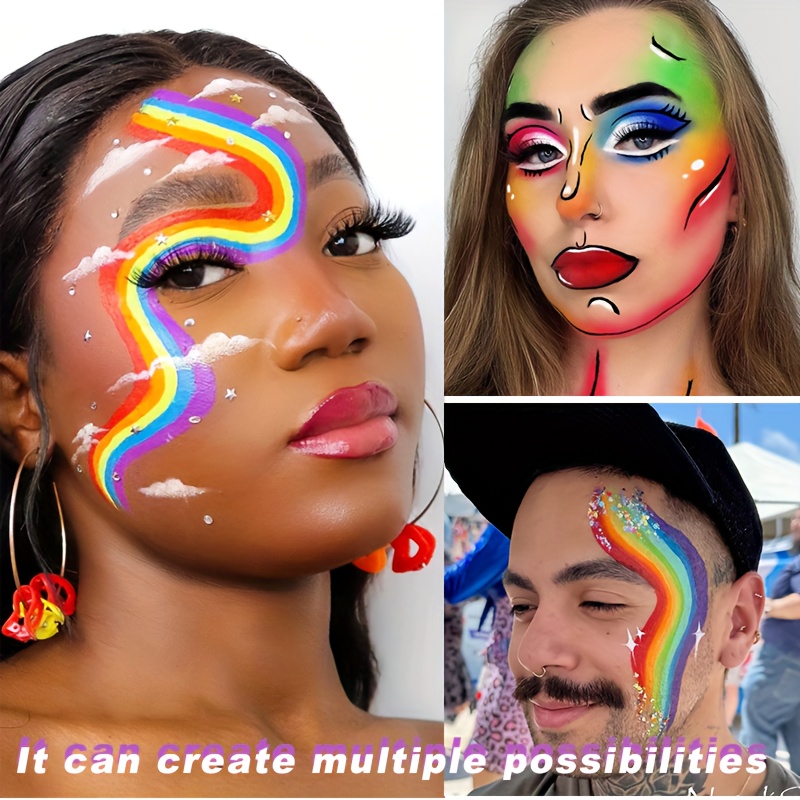 Rainbow Face and Body Paint Se - Cosplay Prop Paint のレビューと価格
