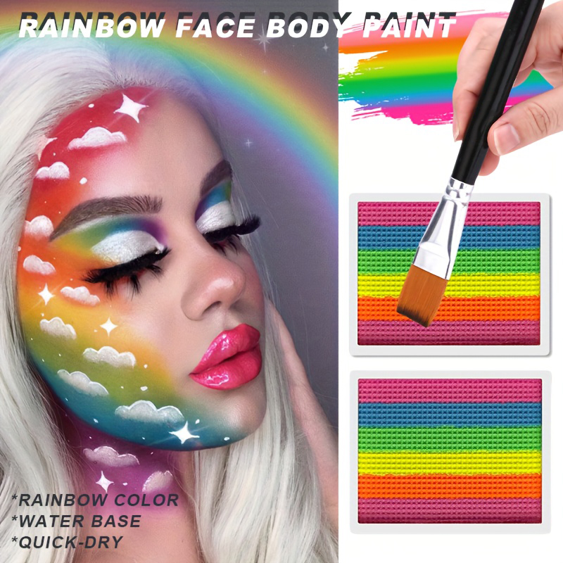 Rainbow Face and Body Paint Se - Cosplay Prop Paint のレビューと価格