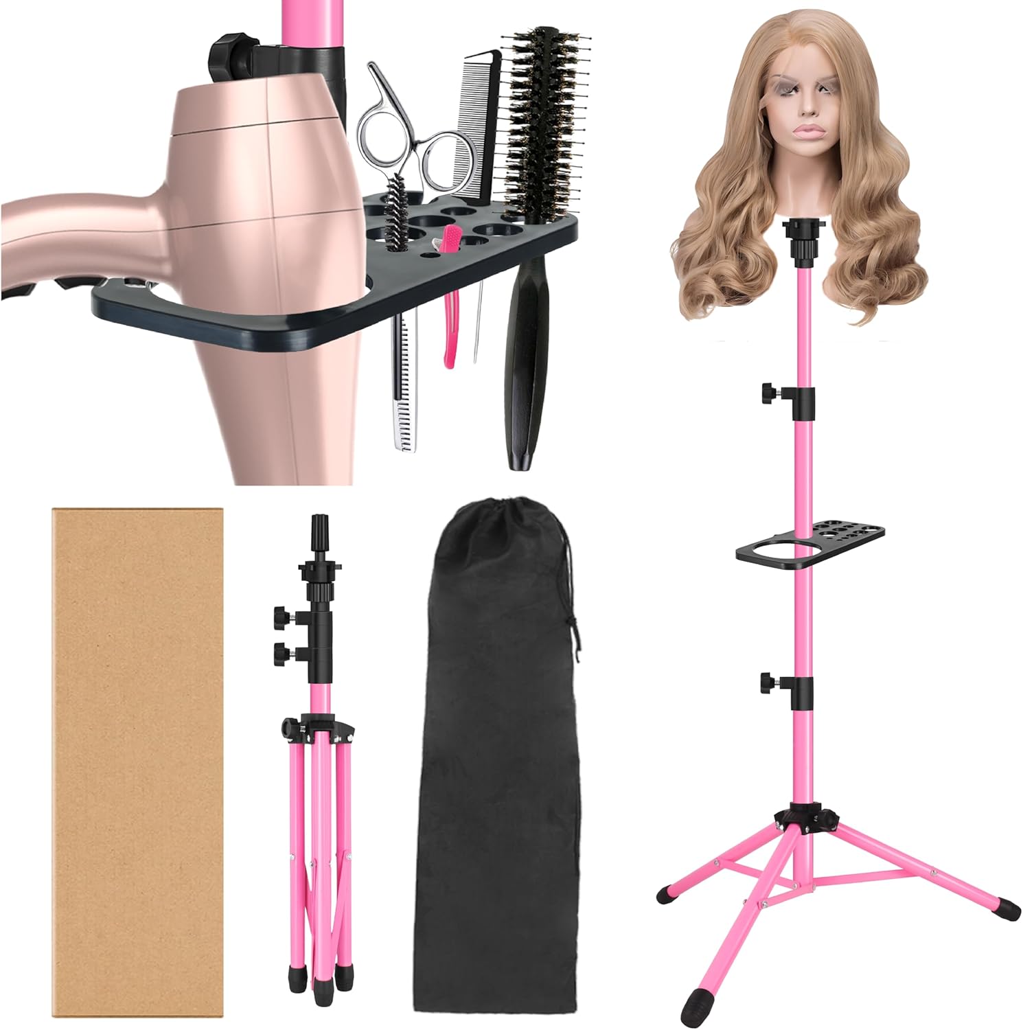 Wig Tripod Stand with Tray 125 - Aerith Cosplay Prop のレビューと価格