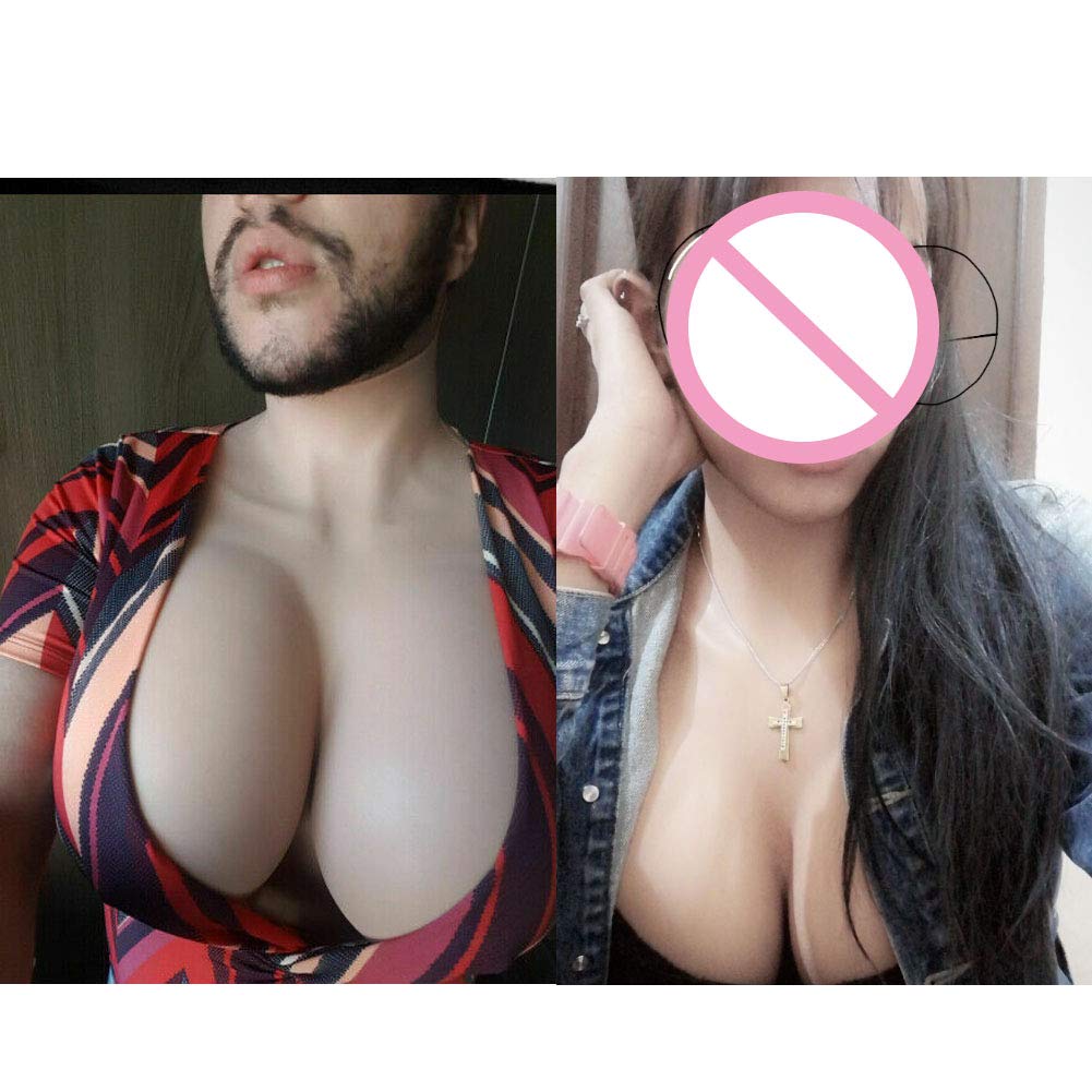 Fake Boobs For Men Silicone Fi - Cosplay Prop Filler のレビューと価格