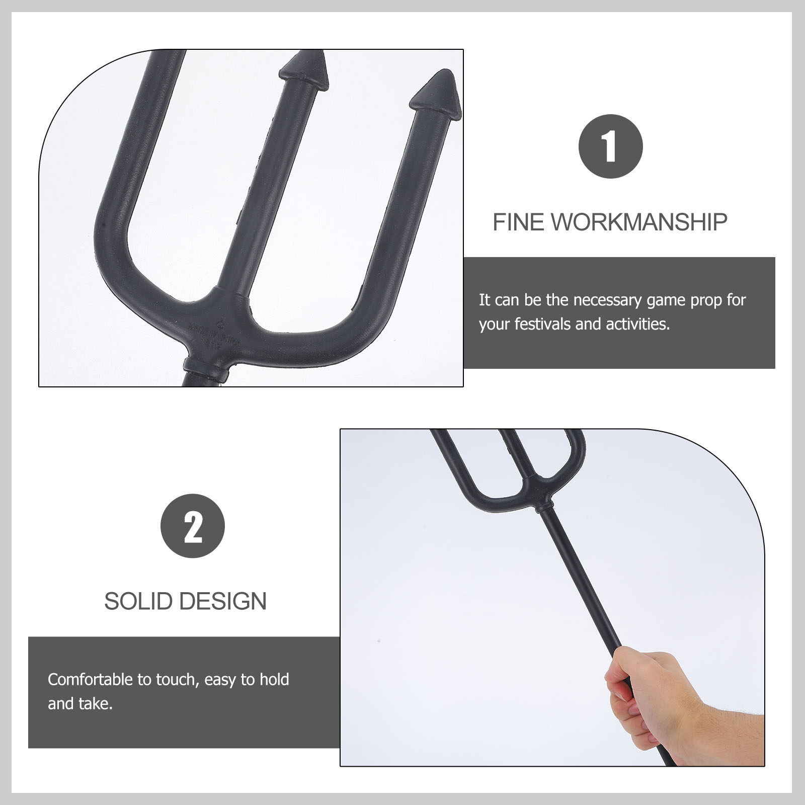 Devil Fork Prop Halloween Deco - Cosplay Material For Prop のレビューと価格