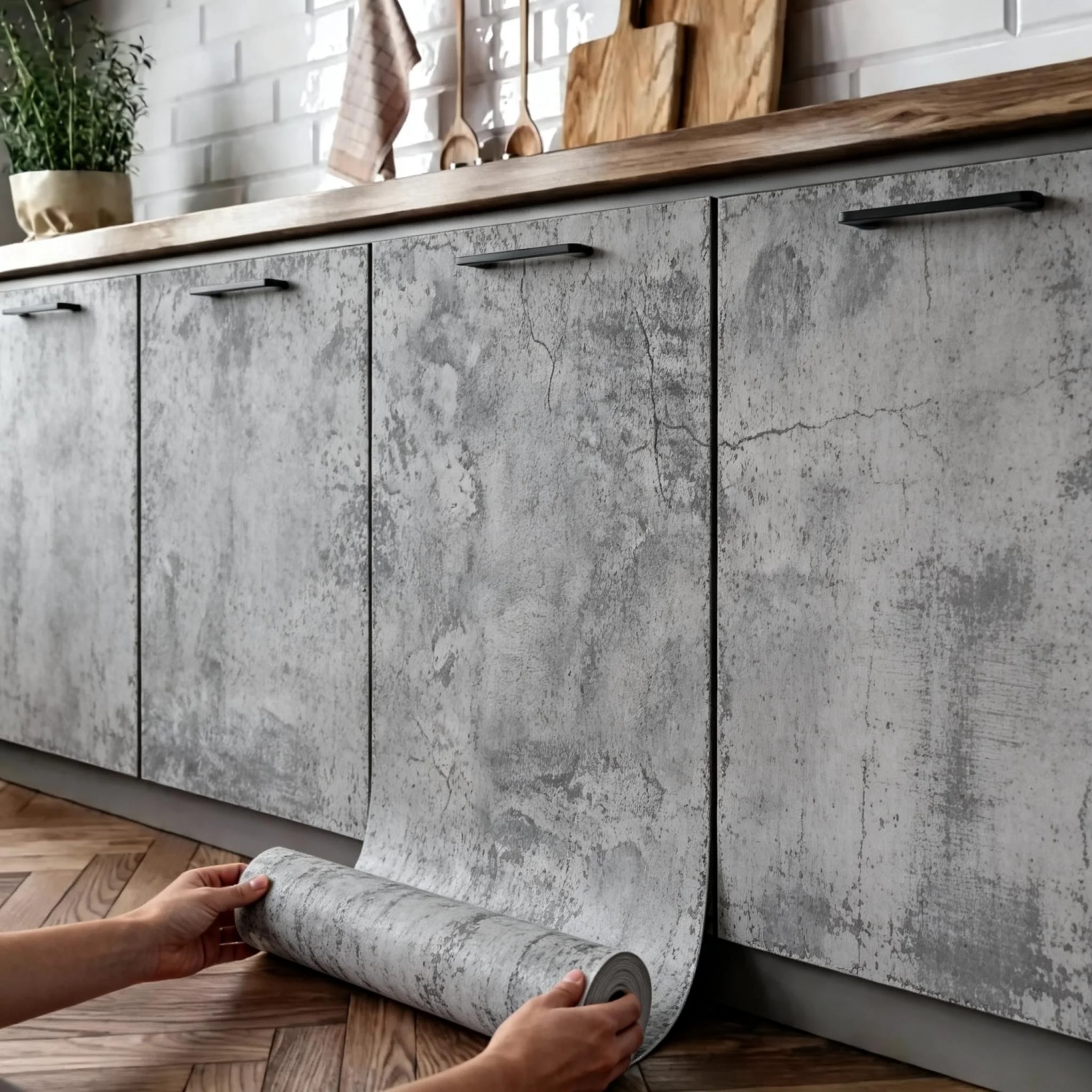 6M Cement Grey Pvc Wallpaper S - Contact Cement Glue のレビューと価格