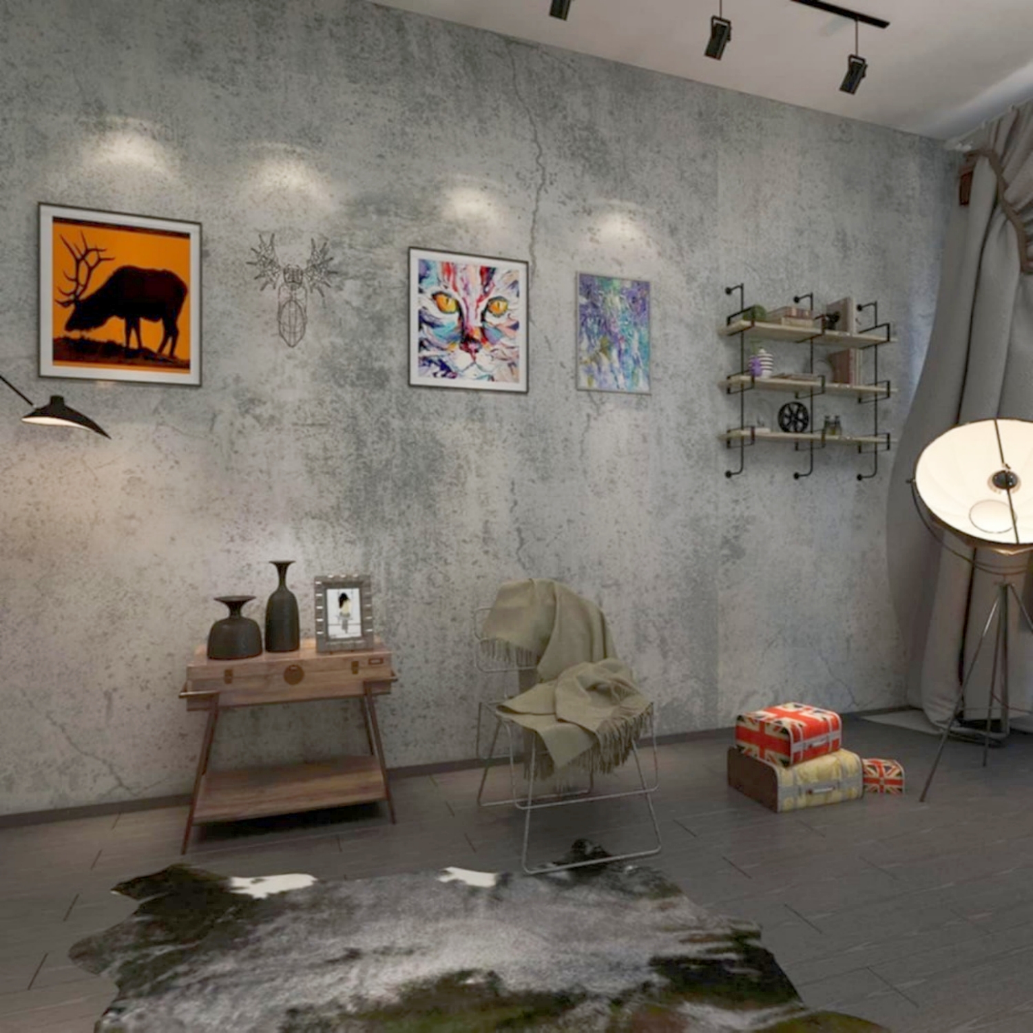 6M Cement Grey Pvc Wallpaper S - Contact Cement Glue のレビューと価格