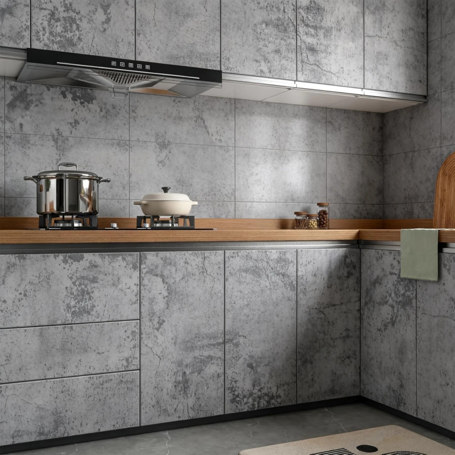 6M Cement Grey Pvc Wallpaper S - Contact Cement Glue のレビューと価格