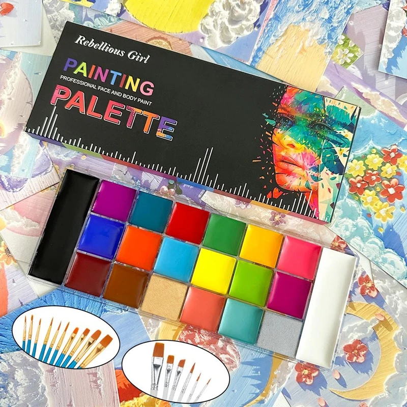 20 Colors Face Body Oil Painti - Cosplay Prop Paint のレビューと価格