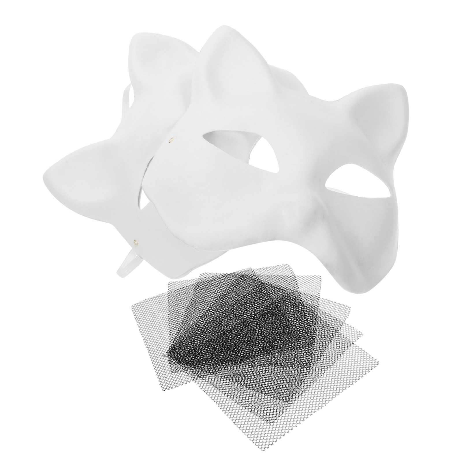 3Sets Cat Mask Unpainted Blank - Cosplay Prop Painting のレビューと価格