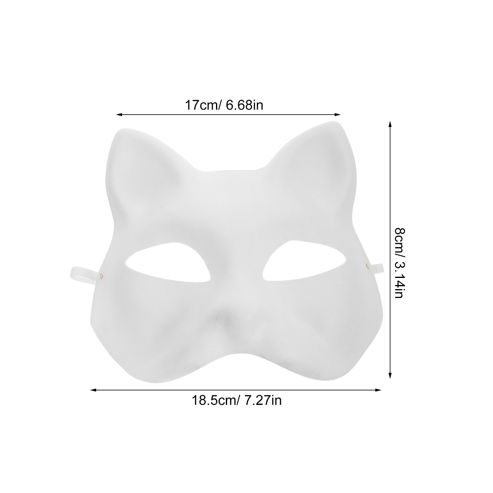 3Sets Cat Mask Unpainted Blank - Cosplay Prop Painting のレビューと価格