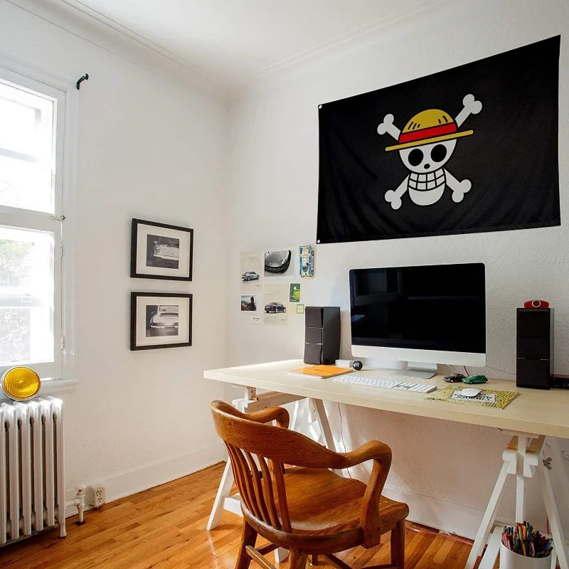 One Piece 90x150cm Pirate Skul - Cosplay Prop Painting のレビューと価格