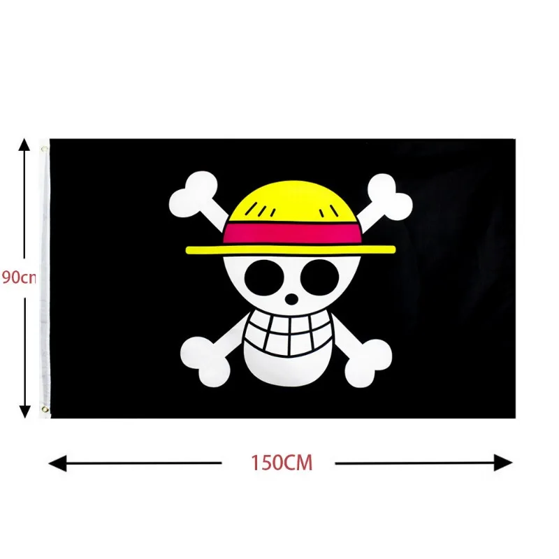 One Piece 90x150cm Pirate Skul - Cosplay Prop Painting のレビューと価格