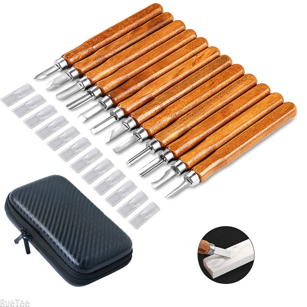 12Pcs SK2 Woodworking Carving  - Craft Knife Set のレビューと価格